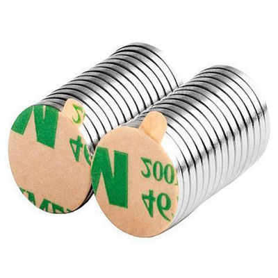 qualidade Magnetos de disco de neodímio NdFeB Permanente com adesivo 3M para uso artesanal, escritório e industrial fábrica