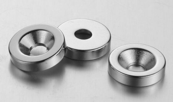 N52 Neodymium Disc Countersunk Hole Magnets For Linear Motor